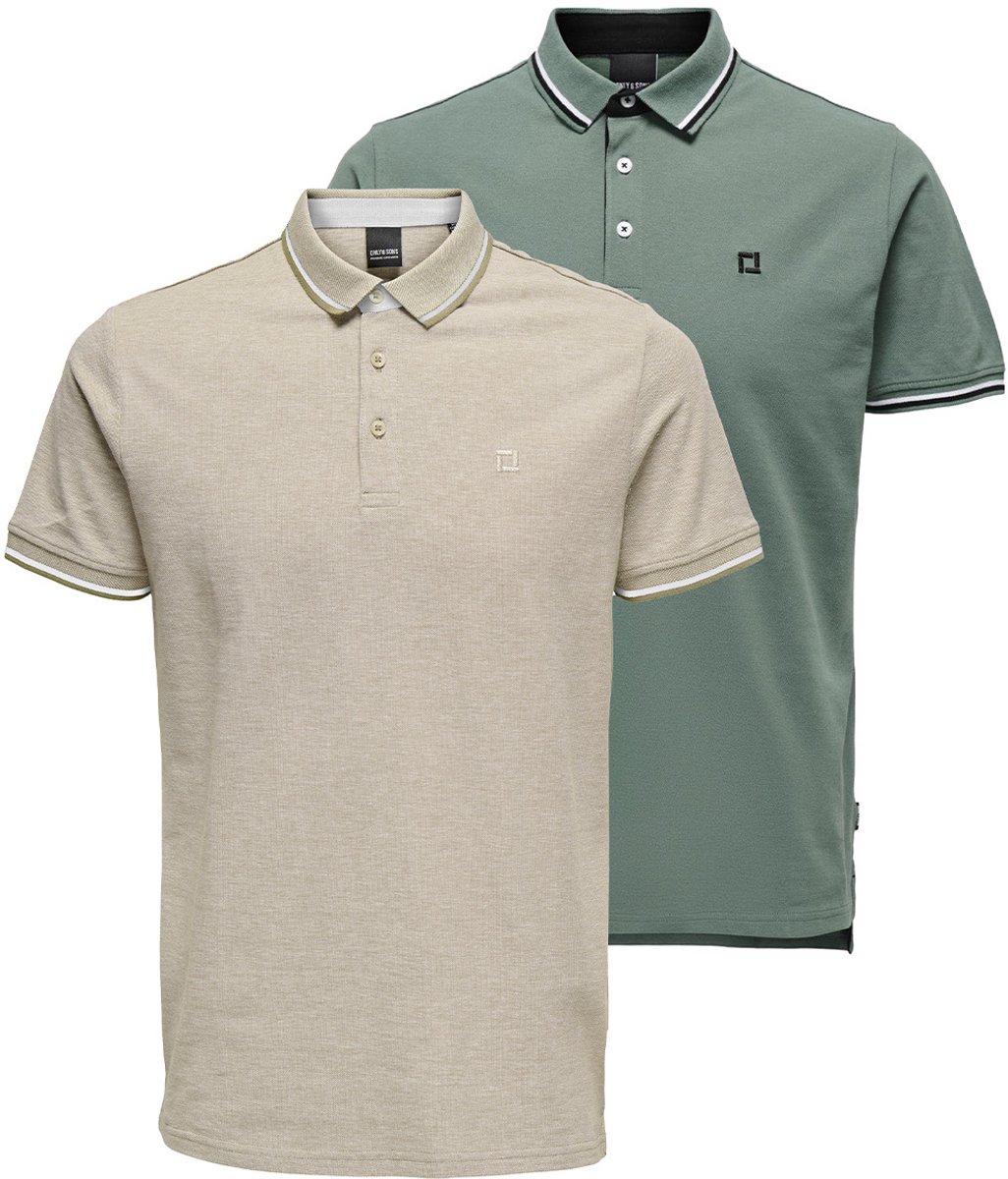 Only & Sons Heren poloshirt 2 pack Onsefletcher