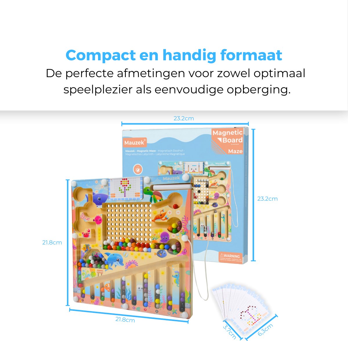 Mauzek® Magnetisch Doolhof Zee – Montessori speelgoed – Houten speelgoed – Magneetspel – Sensorisch – Reisspeelgoed – Magnetisch – Peuter speelgoed – Voor in de auto – Speelgoed voor onderweg – Jongens – Meisjes – 3 jaar – 4 jaar – 5 jaar – 6 jaar — afbeelding 7