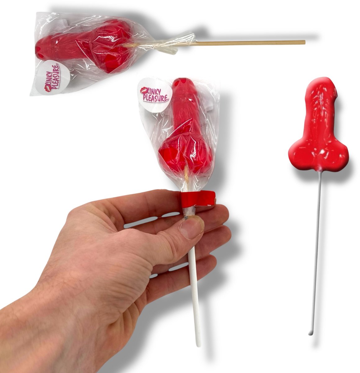 Grappige Penis Gom Lolly Aardbeien Smaak – Perfect voor Vrijgezellenfeesten & Cadeaus! 3 Stuks