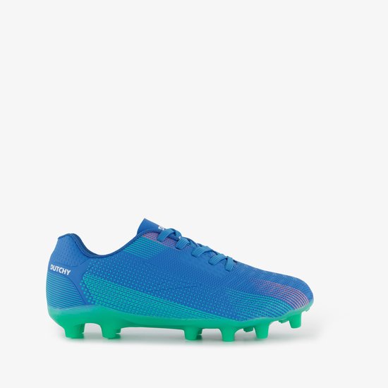 Chaussures de football enfant Dutchy FG bleu vert - Taille 39 - Semelle amovible