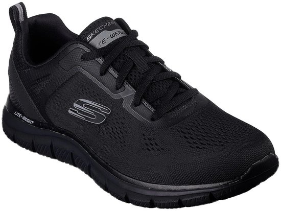 Skechers Track-Broader 232698- BBK, Homme, Zwart, Baskets pour femmes, Chaussures de sport, taille: 46