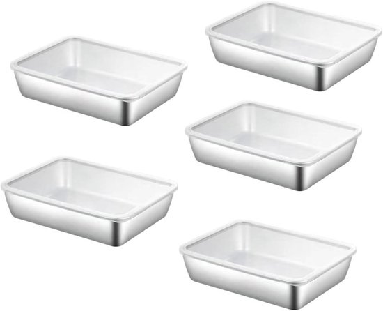 Roestvrij Staal Voedsel Opslag Containers, Food Grade Metalen Voedsel Dozen Lunch Bento Box Maaltijd Prep Container Set