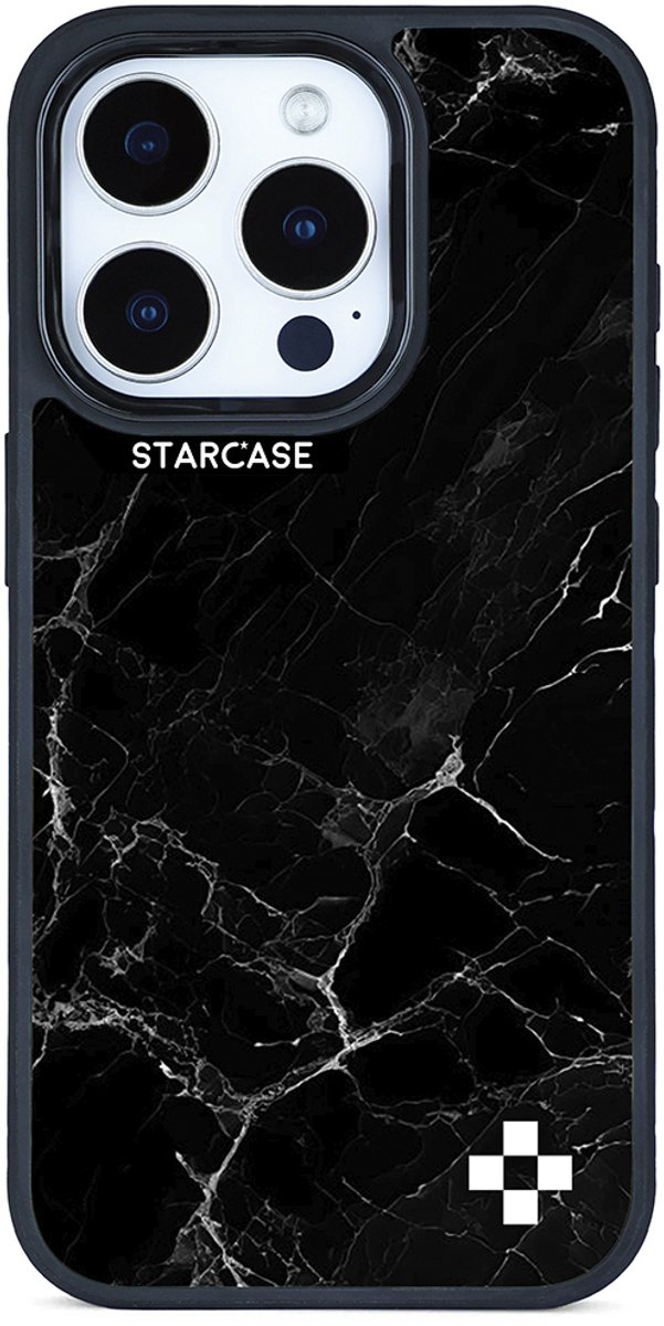 iPhone 13 Pro hoesje - magsafe hoesje / Starcase Zwart Marmer / Marble Black / iPhone hoesje met Magsafe