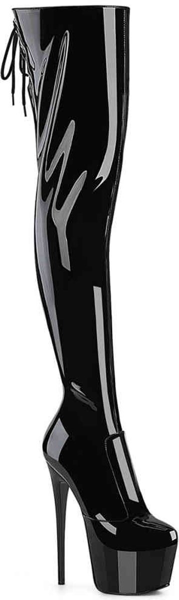 Pleaser JUBILANT-3007 Plateau overknee Laarzen 39 Shoes Zwart