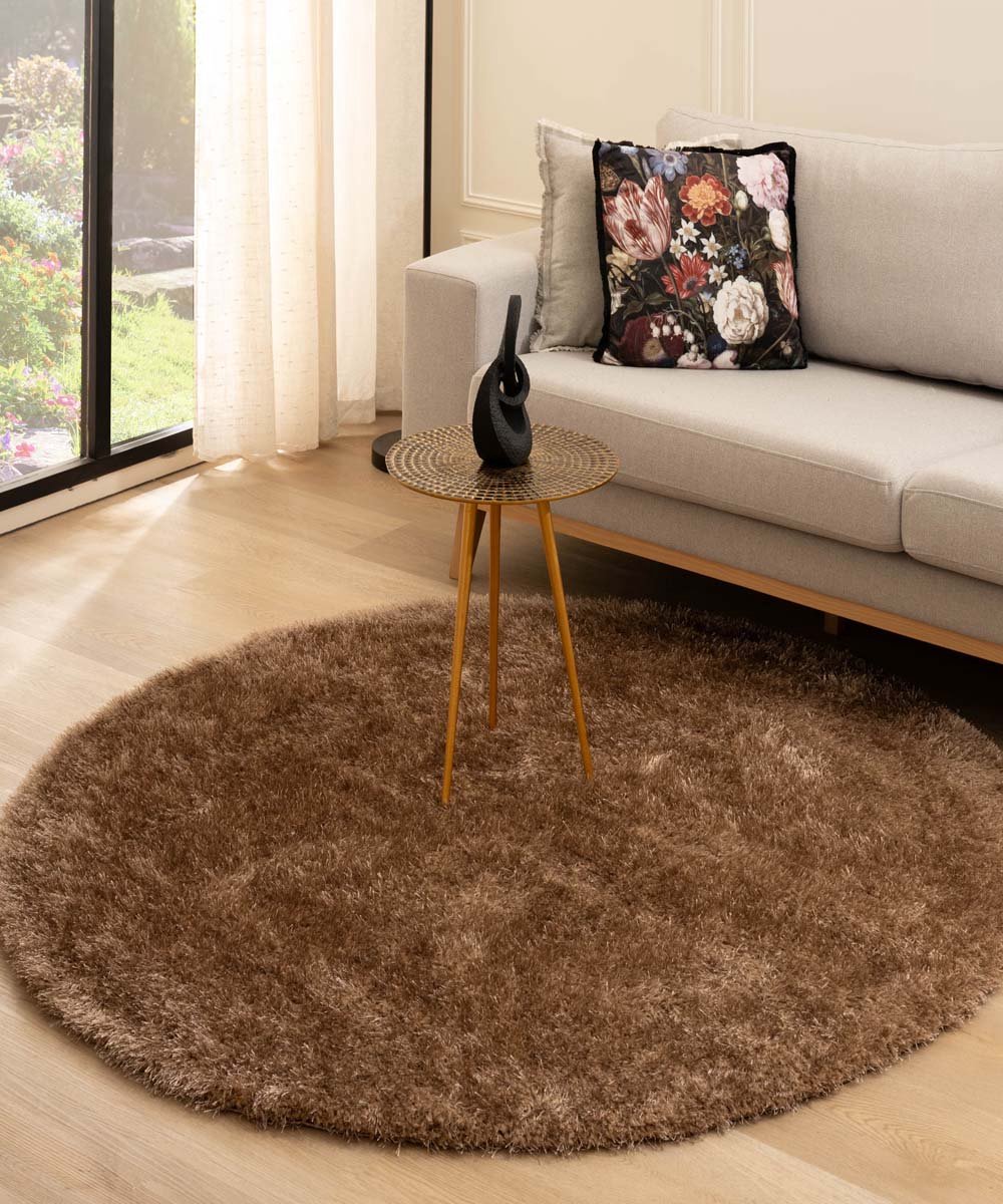 Velvet vloerkleed rond - Posh bruin 280