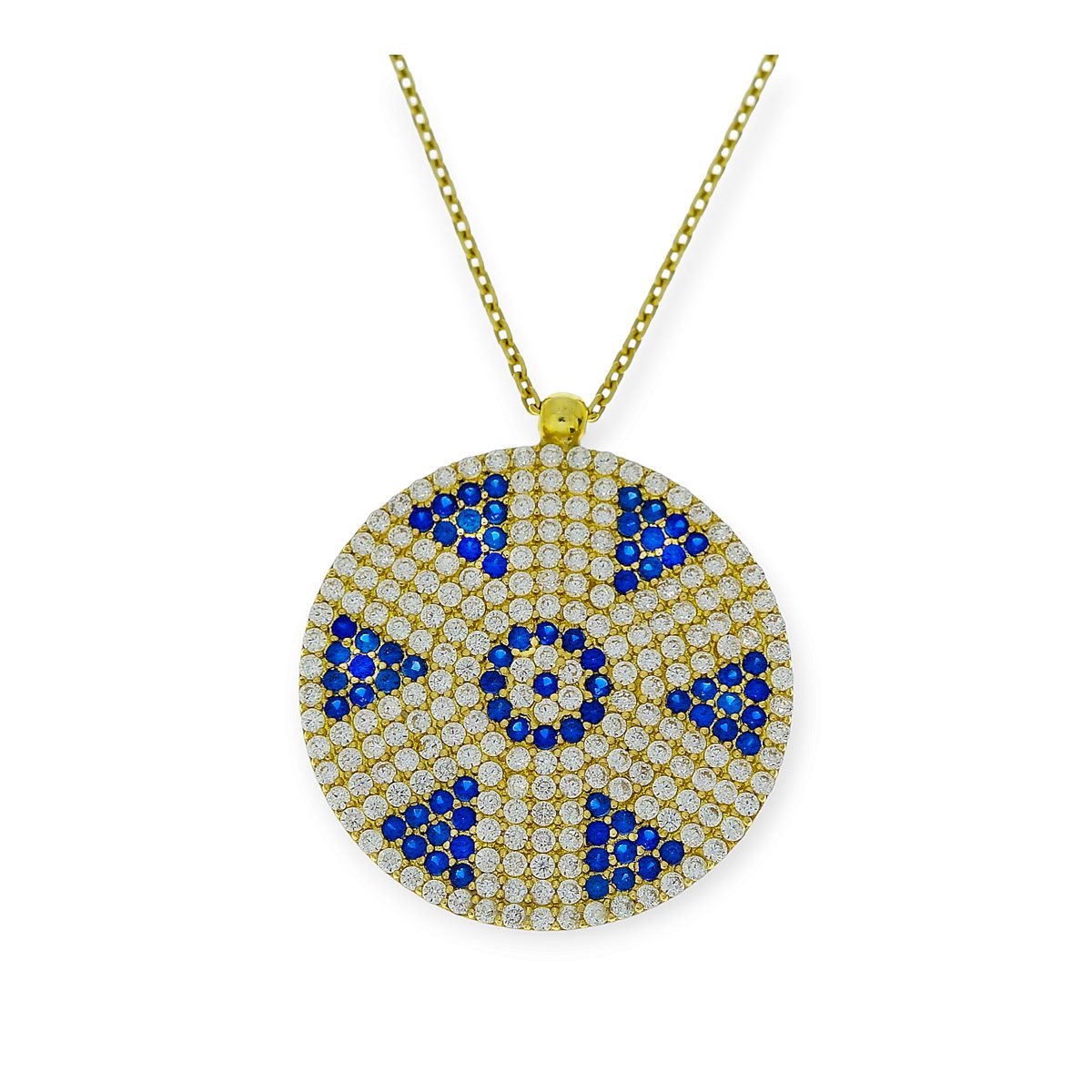 Gouden Ketting Boze Oog Hanger Zirkonia 14 karaats