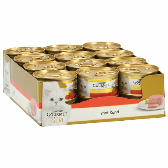 Gourmet Gold Mousse - Kattenvoer Natvoer - Rund - 24 x 85 g