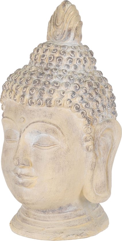 Tête de Bouddha - Statue de jardin - crème - 74,5cm