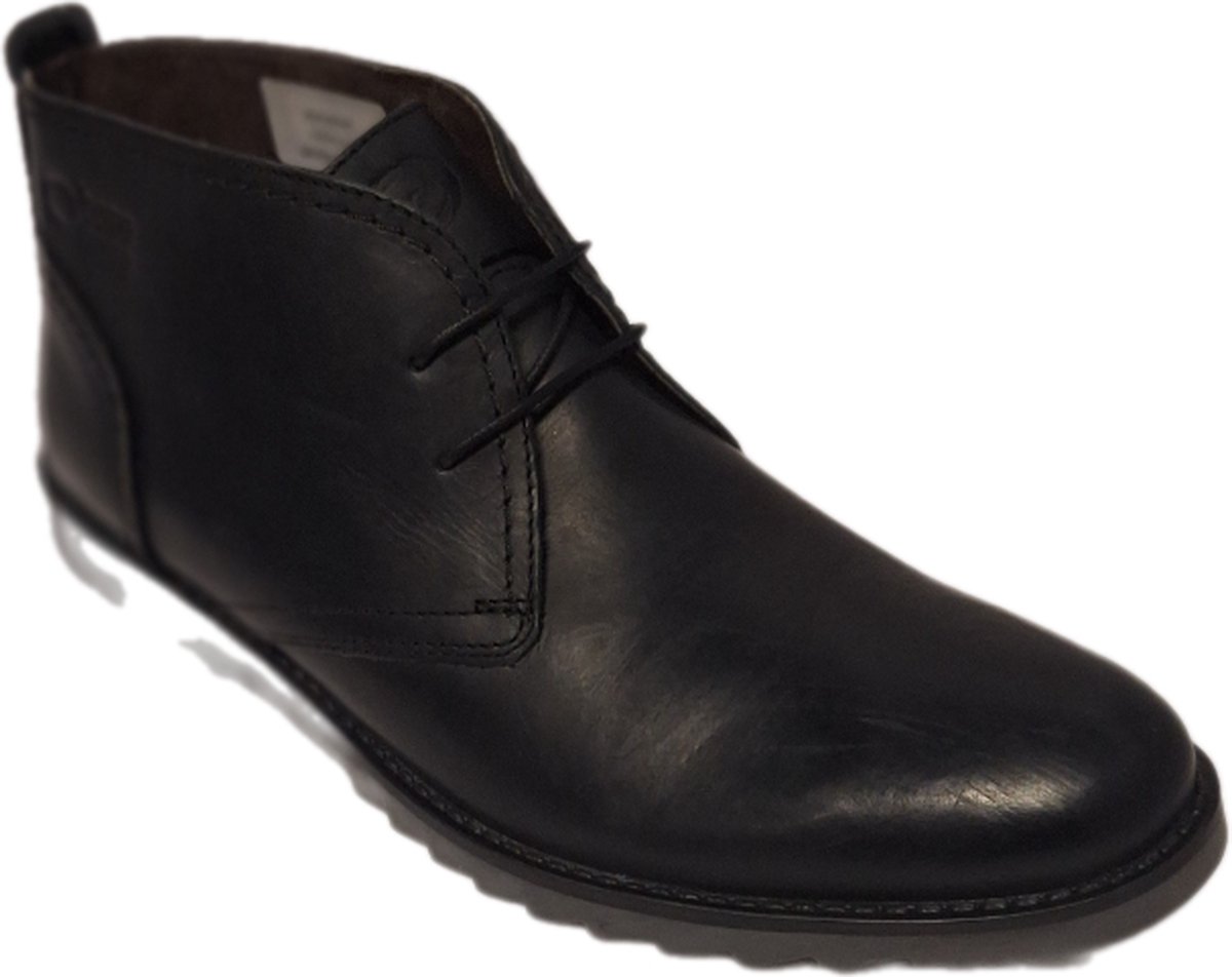 Base London -CHUKKA BOOTS-WAXY BLACK-LEER