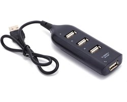 USB-hub met 4 poorten - aansluiting van USB 1.1 of 2.0 - plug & play - hot-swapping-ondersteuning - lichtgewicht - eenvoudig te vervoeren .