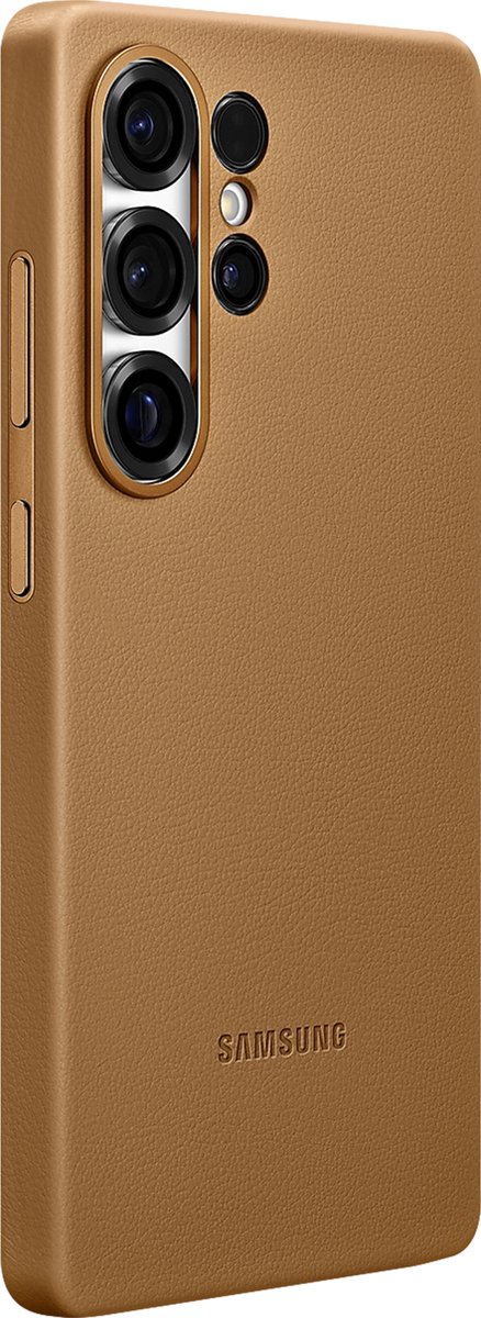 Samsung Kindsuit kunstlederen hoesje voor Galaxy S25, bruin
