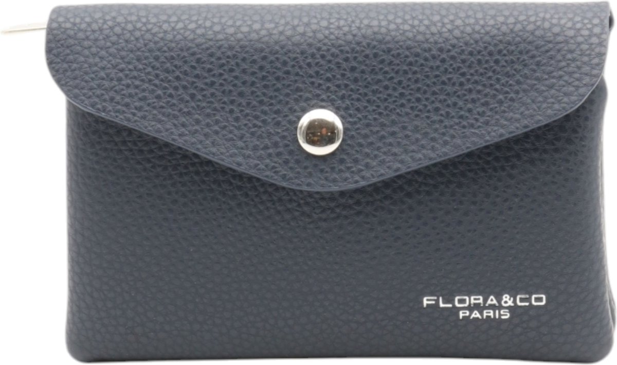 Flora & Co - Dames Portemonnee - Portefeuille - Beurs - Wallet - met rits - blauw