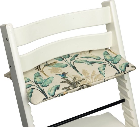 Stoelverkleiner TrippTrapp - Geschikt voor Stokke Tripp Trapp Kussenset - Kinderstoel Verkleiner - Perfecte Pasvorm - Geplastificeerd en Snel Schoon - Beige Jungle van Kyana Baby. — afbeelding 2