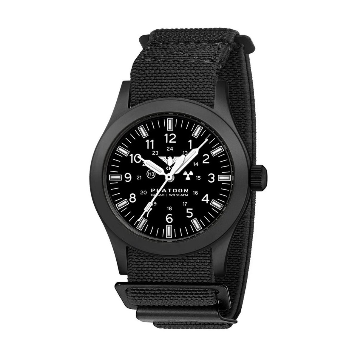 KHS - KHS.PLABSSF.DFB - Polshorloge - Heren - PLATOON Black Steel Solar