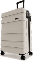 Handbagage koffer 55x40x20 - 43L - Spinner wielen - Lichtgewicht Trolley - TSA Slot - Norix - Sand White