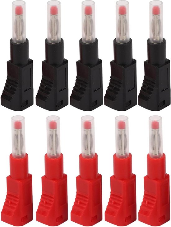 10 stuks 4 mm bananenstekker hoge stroom geïsoleerde gehulde