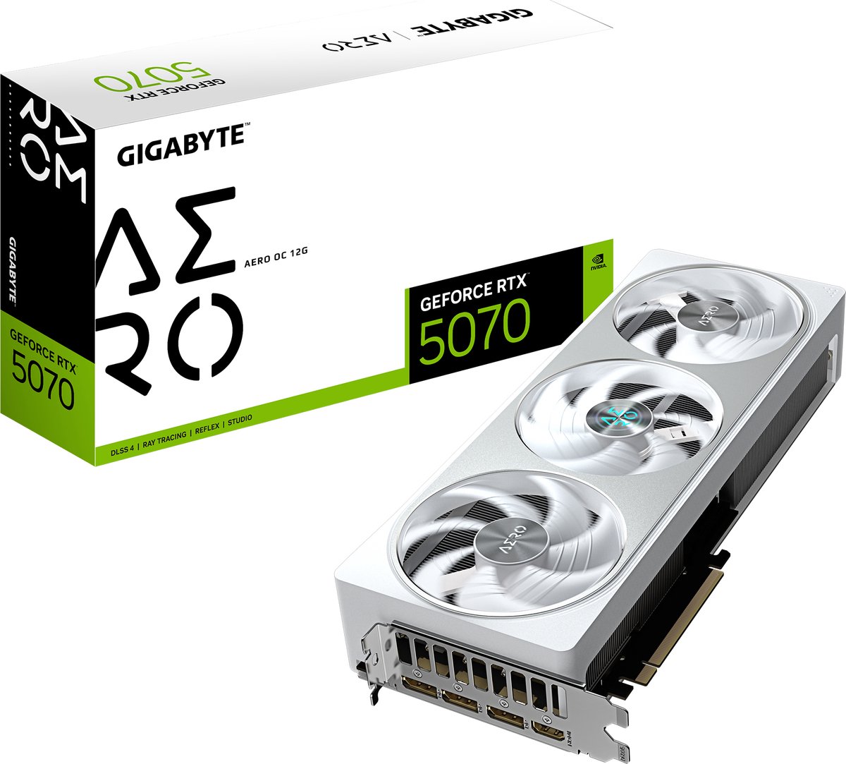 GIGABYTE GeForce RTX 5070 AERO OC 12G grafische kaart