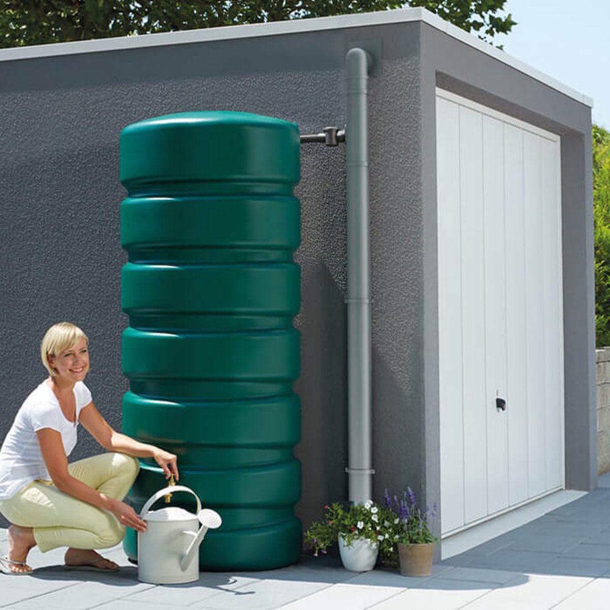 Garantia Classico Tuinreservoir 650 liter donkergroen