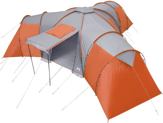vidaXL - Koepeltent - 12-persoons - waterdicht - grijs - en - oranje van Vidaxl — afbeelding 4