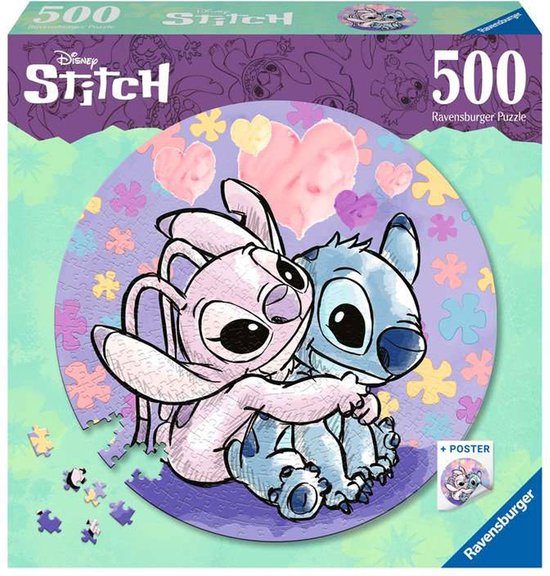 Ravensburger Round puzzle Disney Stitch - Legpuzzel - 500 stukjes | bol