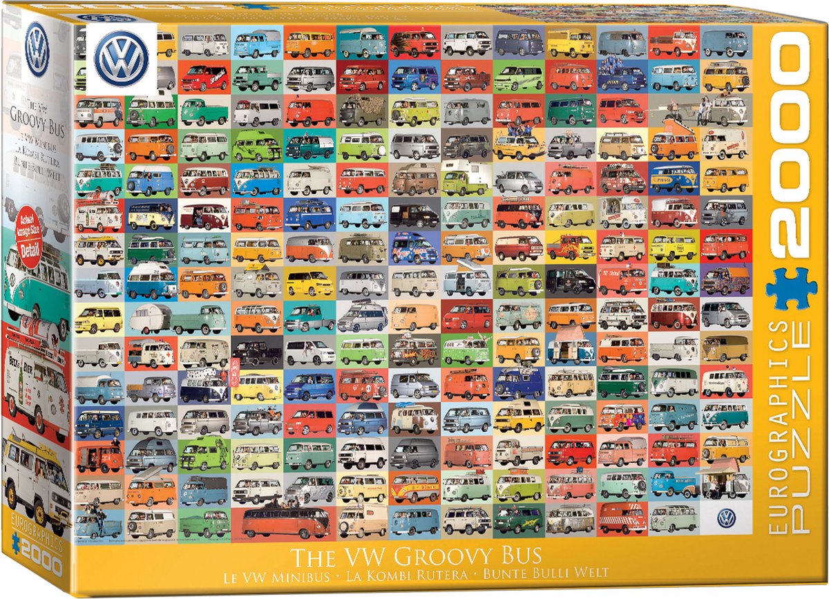 Eurographics & Volkswagen - The VW Groovy Bus - 2000 stukjes 97×68cm (b×h) - Legpuzzel