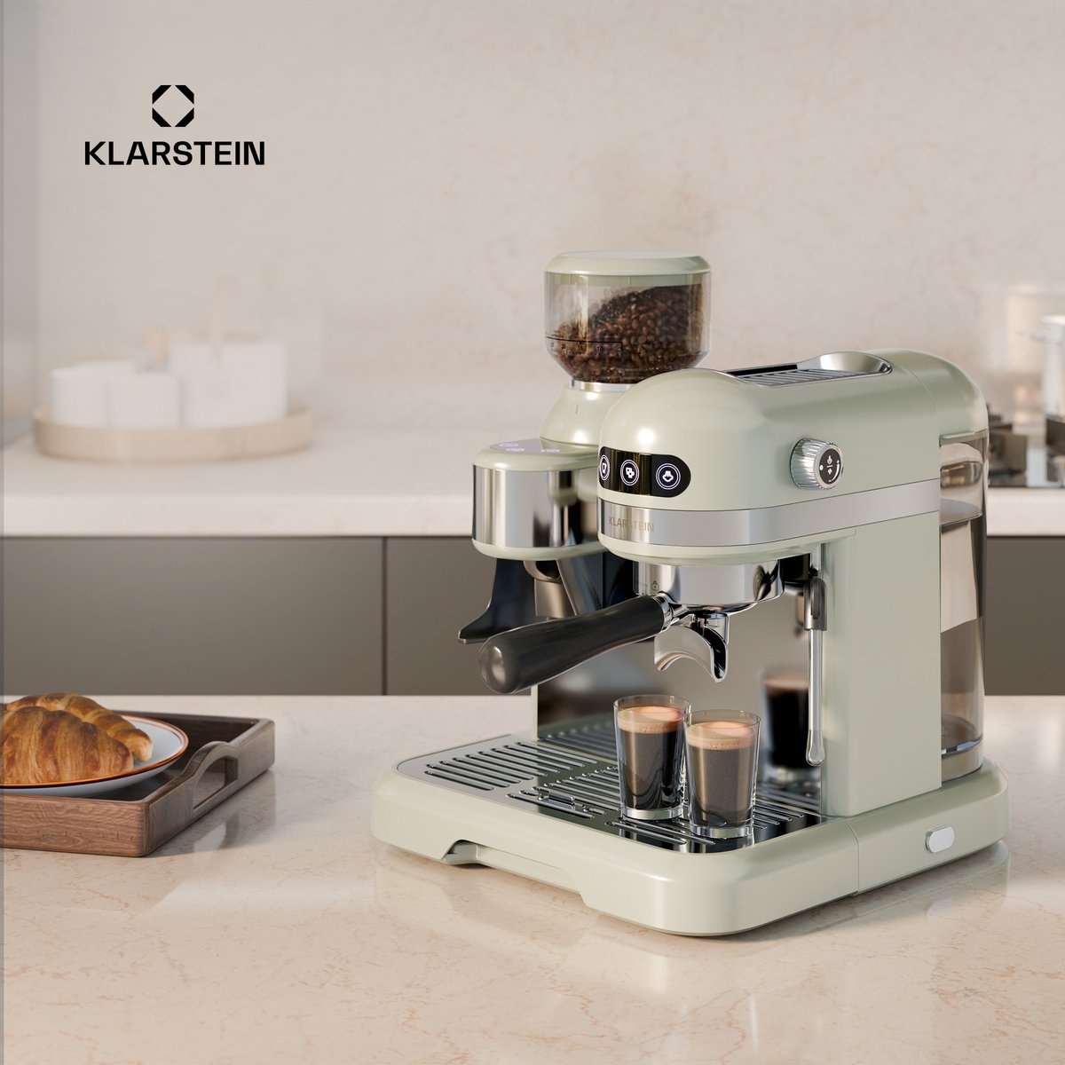 Chal-Tec Bella Café Pistonmachine met Maalmolen 19 Bar - afbeelding 2