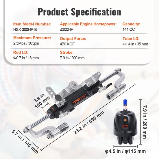 VEVOR Achterklepbescherming, instelbaar van 60,96-91,44 mm