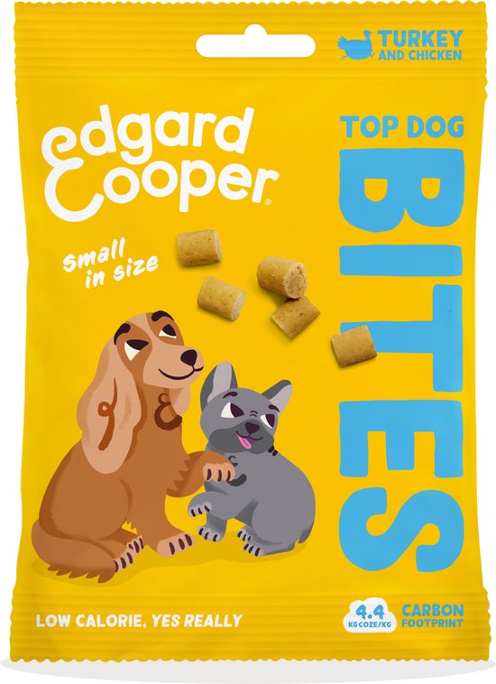 Edgard & Cooper Bites Small 50 g - Hondensnacks - Kalkoen