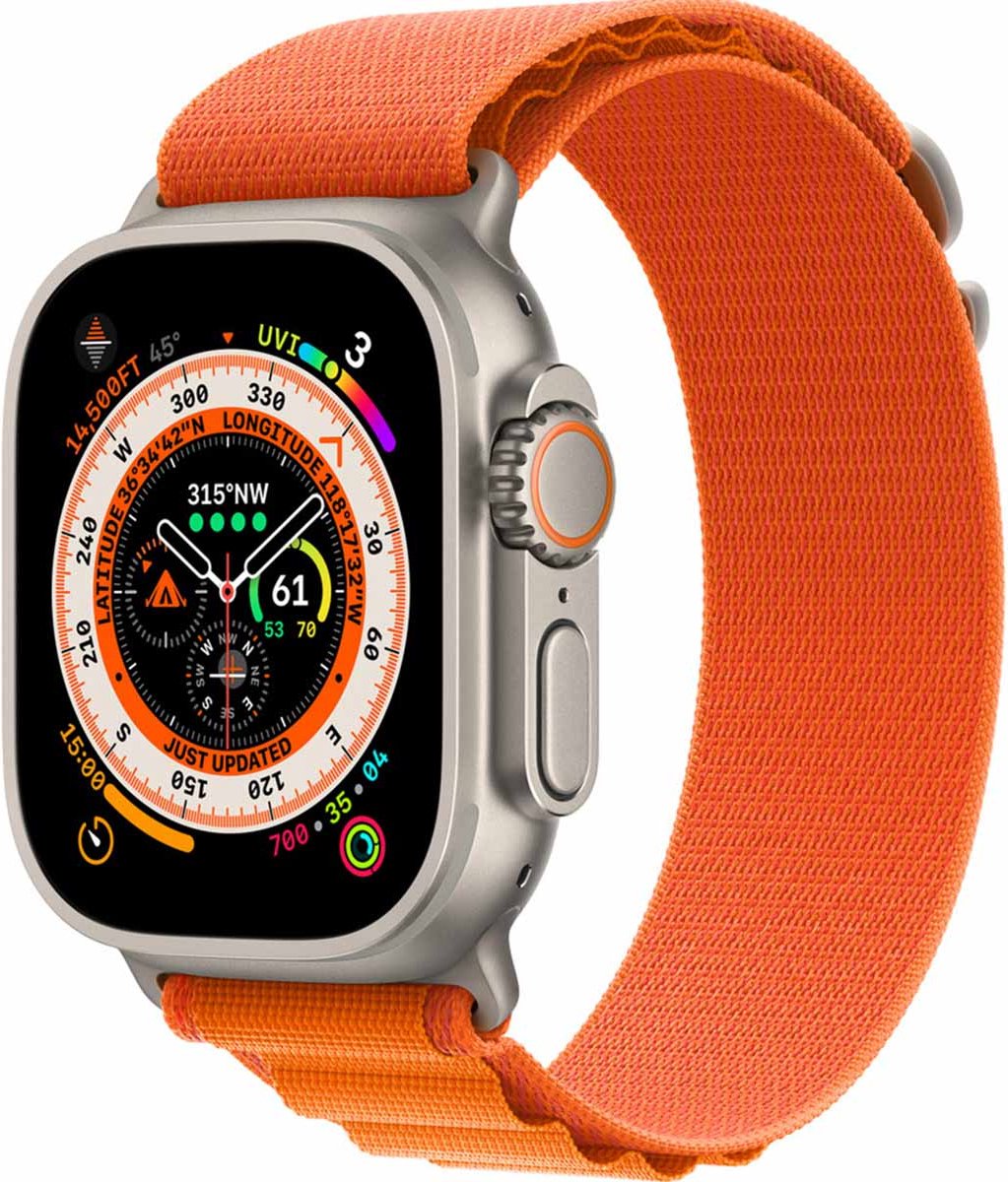 Apple Watch Ultra Alpine bandje - 49mm - Oranje - Large