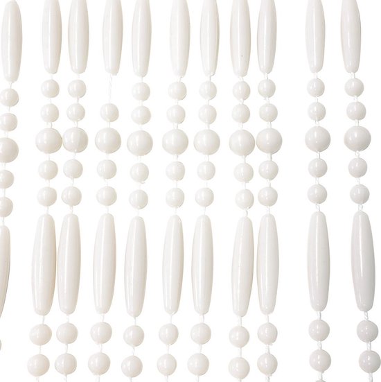 IVOL Vliegengordijn 90x220 cm - Wit - IVOL Deurgordijn Robin - Kralengordijn - Horgordijn