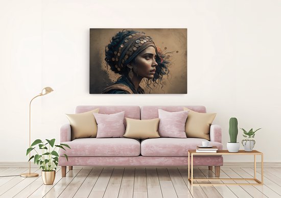 Tableau sur toile Saammp - Bijoux- Femme - Abstrait - 70x50 - Photo sur toile - Décoration murale Décoration murale de salon - Décoration de chambre - Impression sur toile