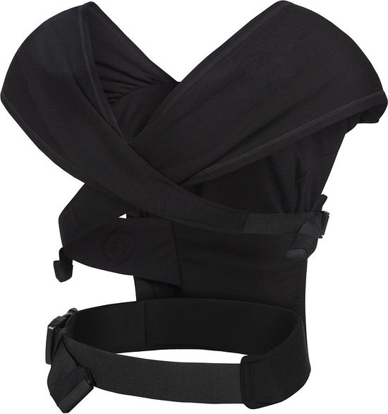 Dooky Baby Draagzak en Baby Draagdoek in één - Hybrid Baby Carrier Be One Black - Draagzak baby vanaf geboorte 56-74 CM - Draagdoek Baby Newborn - Ergonomische draagzak - Babydraagzak van Dooky — afbeelding 2