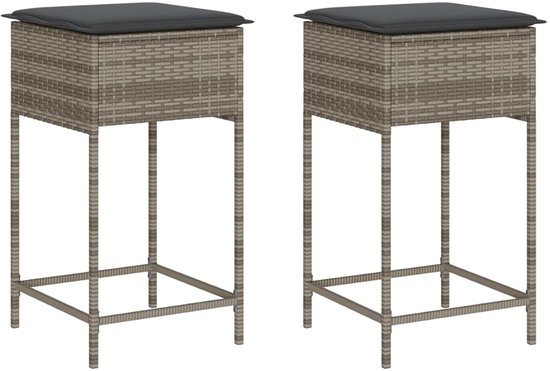 vidaXL - Poly rattan - 9-delige Tuinbarset met kussens poly rattan - TLS306485