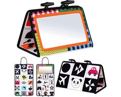 Edmondo Kijk- en Knisperboekje & Pop It Sleutelhanger – Speelgoed Vanaf 0 Mnd – Tummy Time – Buikligtrainer – Montessori Speelgoed – Baby’s Eerste Boekje – Speelgoed 0 Jaar – Veilig Speelgoed – Pasgeborene Speelgoed – Autospeelgoed Baby - Buggyboekje