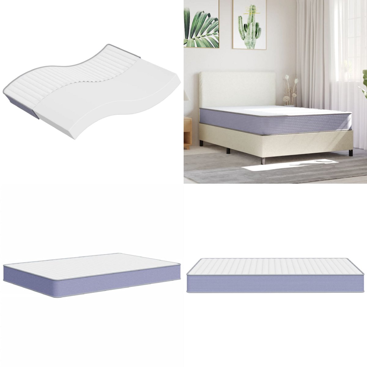 vidaXL Schuimmatras middelzacht 140x200 cm - Schuimmatras - Schuimmatrassen - Tweepersoonsmatras - Foam Matras