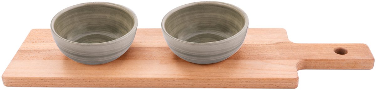 Bowls and Dishes Mano 2-Aardewerk Schaaltje | Kommetje | Tapasschaaltje | Klein Schaaltje | Servies Schaaltje | Woonaccessoiretjes 11cm Groen op plank 46 cm | cadeau tip!