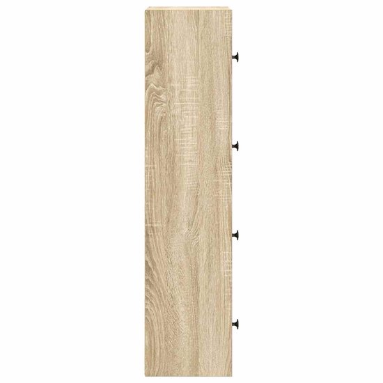 vidaXL Bibliothèque - Bibliothèques - Meuble de rangement - 40 x 24 x 102 cm bois traité gris béton