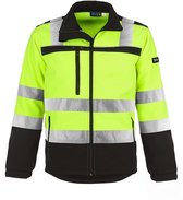 Veste de travail TMG NIGHT REFLEX SOFTSHELL, jaune - Bandes réfléchissantes - Imperméable - Coupe-vent