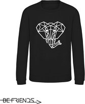 Be Friends Sweater - Olifant - Heren - Zwart - Maat L
