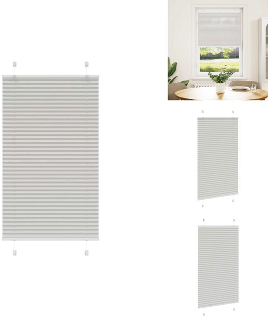 vidaXL Plissé rolgordijn 105x150 cm stofbreedte 104,4 cm antraciet