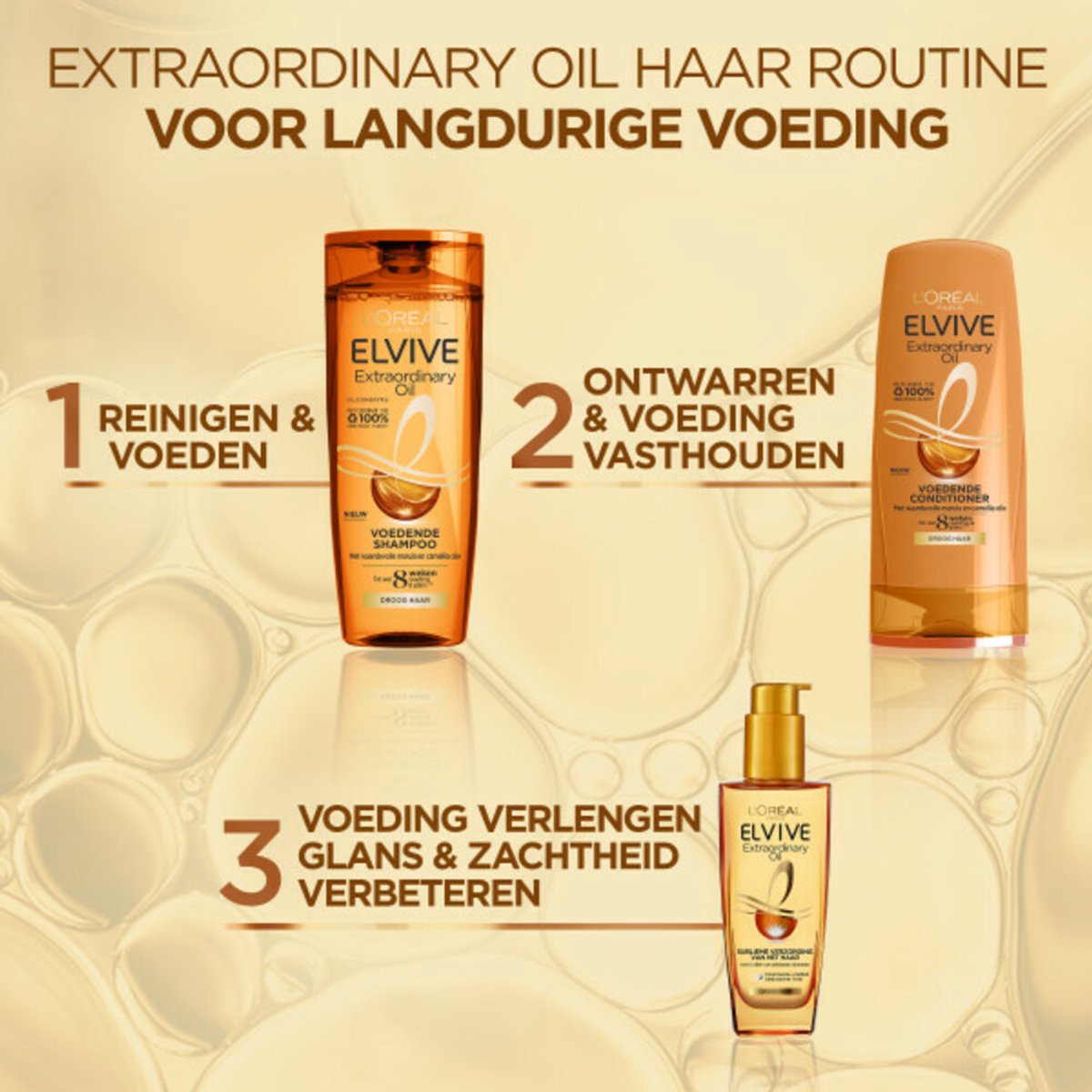 L'Oréal Elvive Extraordinary Oil Haarolie - 3 x 100 ml - Voordeelverpakking