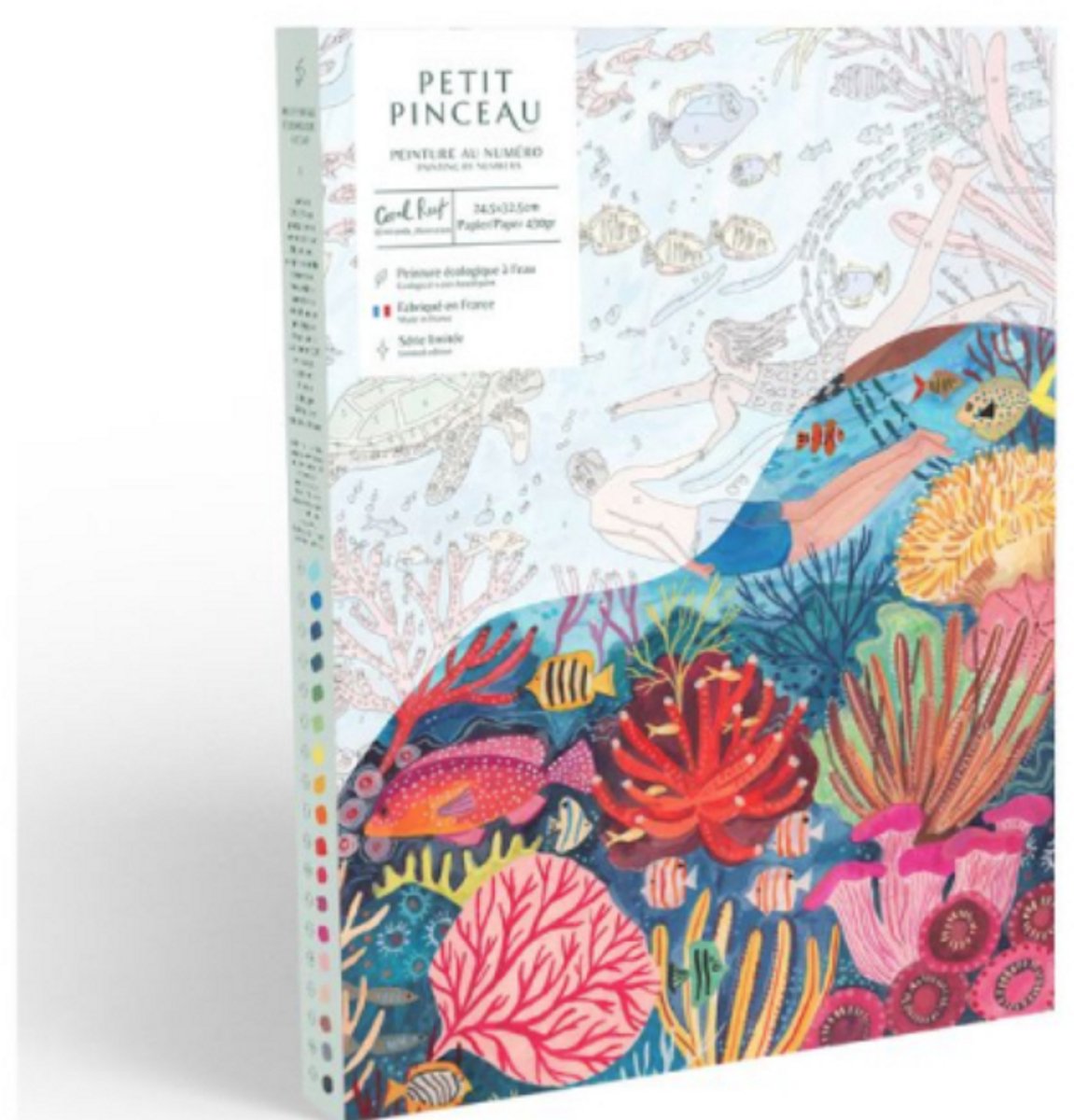 La Petite Epicerie Painting by Number Kit "CORAL REEF" 329g H33xW25.5xL3.5cm genummerde schilderijenset | Creatieve | Hobbyset | kinderen en volwassenen