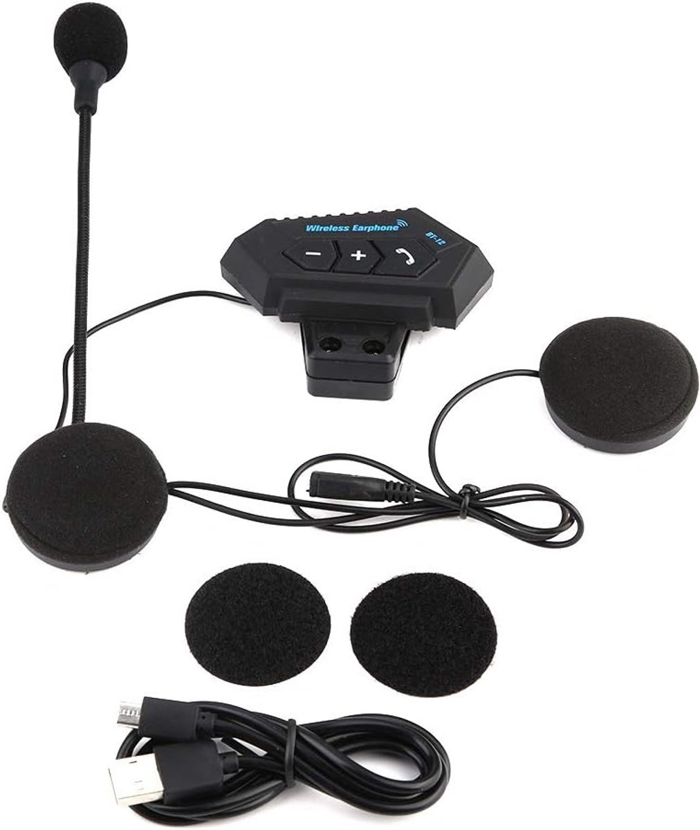 Motorhelm Bluetooth Headset Hoofdtelefoon met Draadloze Muziek en Handsfree Communicatie