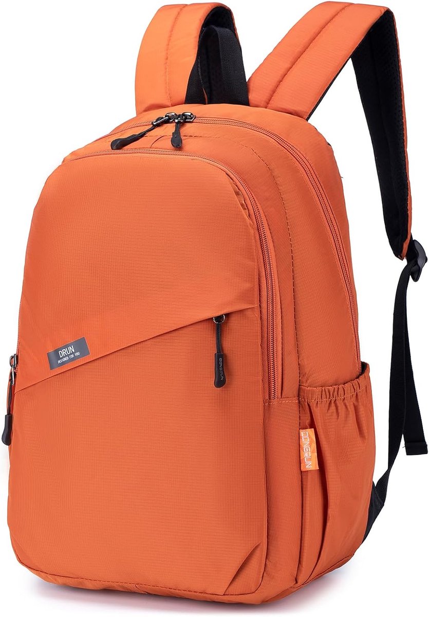 Lichte Reisrugzak Handbagage 40x30x15 cm voor Laptop en Dagelijkse Benodigdheden - Oranje