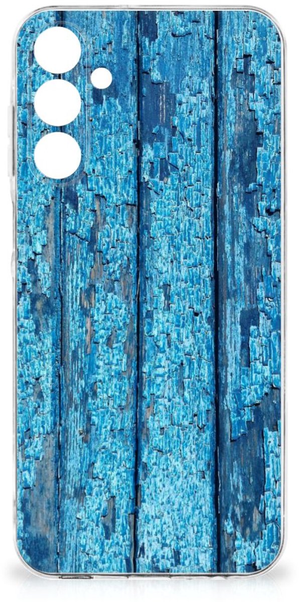 Samsung Galaxy A16 Bumper Hoesje Wood Blue