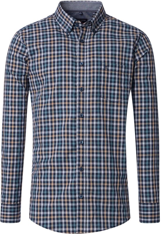 Chemise Casa Moda à carreaux bleu foncé (marine) multicolore - Taille 4XL - Chemises décontractées