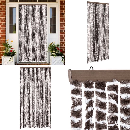 Porte moustiquaire vidaXL Moustiquaire de porte à chaîne 56x186 cm aluminium