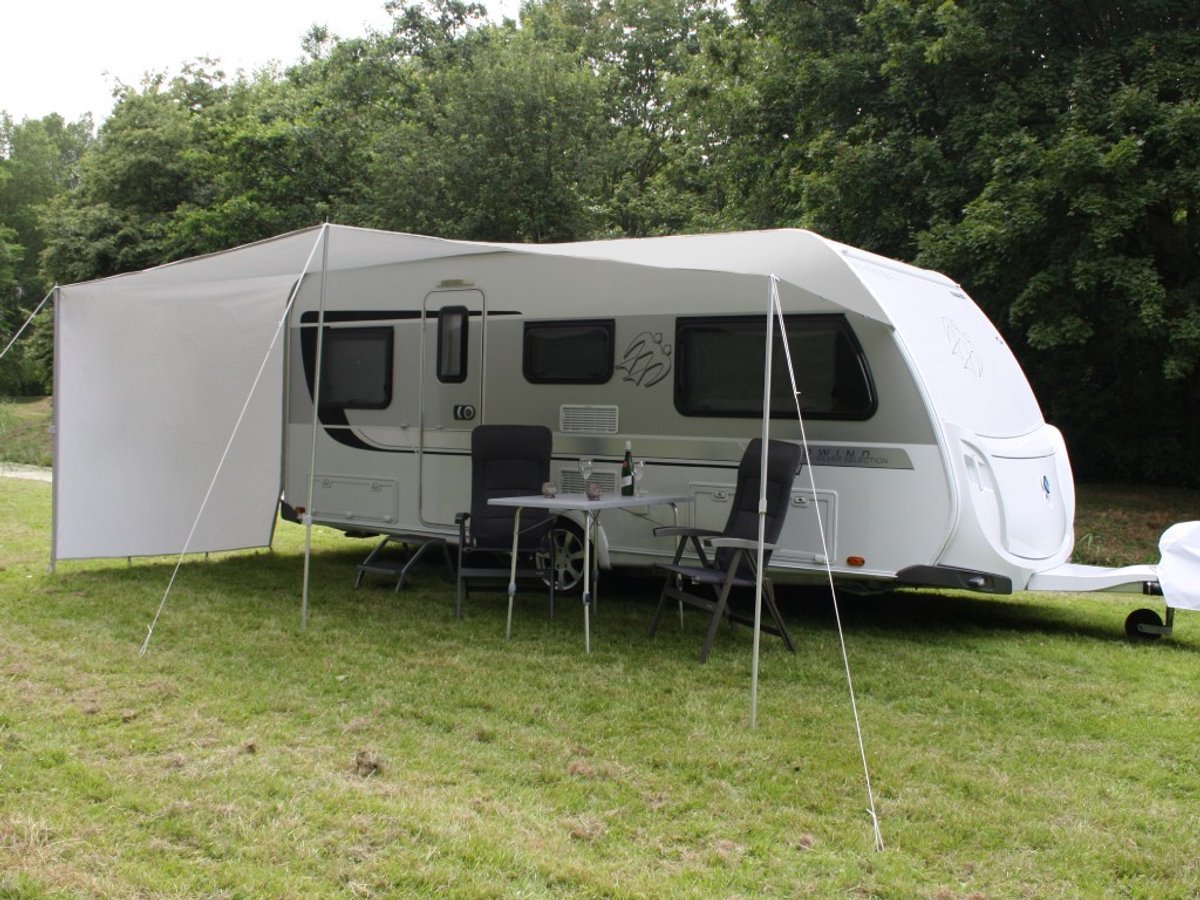 ESVO schuifluifel voor caravan - omlooplengte 670-710 cm - mt 1 - polyester - beige