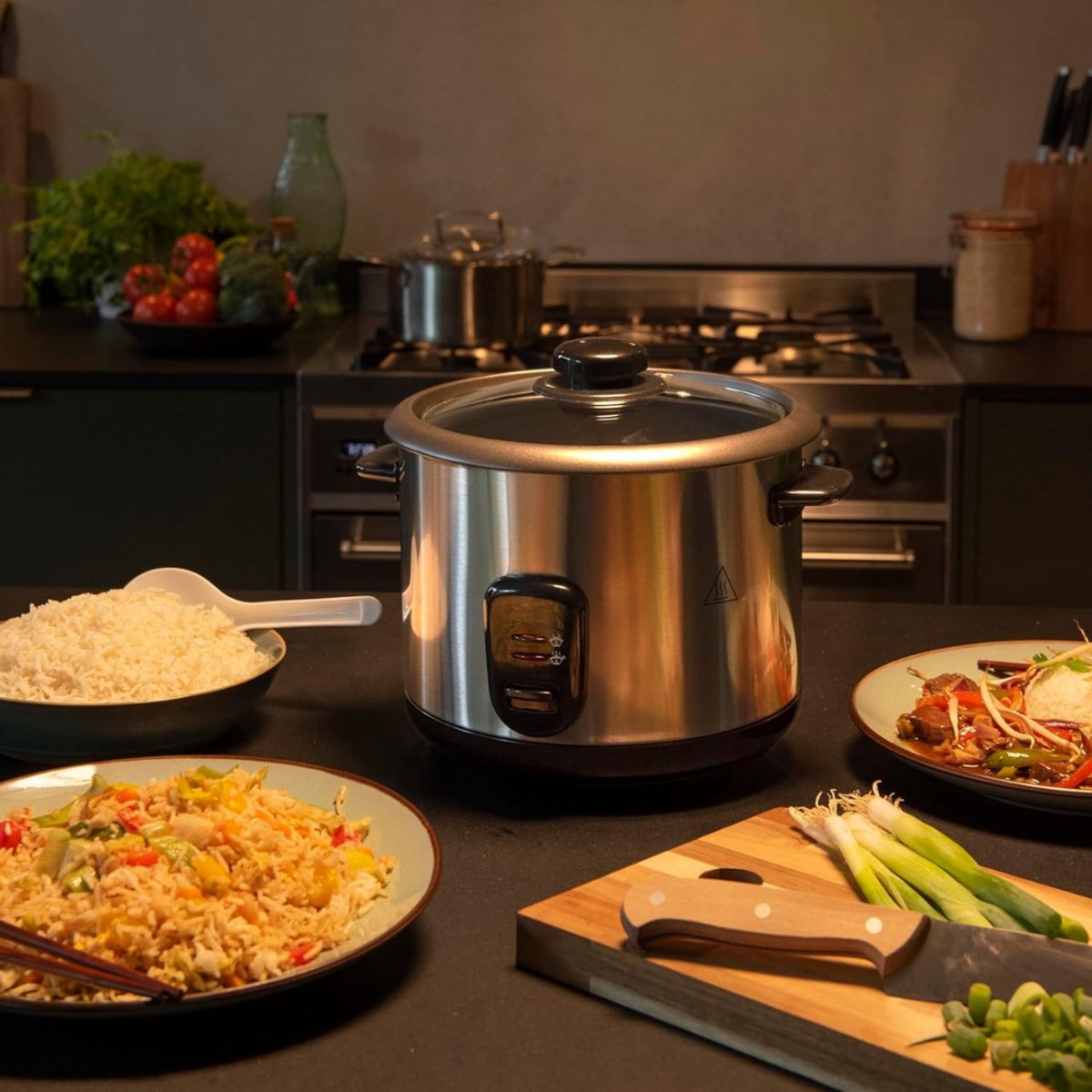 Afbeelding 3 van Slowcooker - 1.5 L - 500 W - Hotpot - Elektrische Slowcooker - Binnenpan - Keramische Binnenpan - Warmhoudfunctie - Snelkookpan - Rijstkoker - RVS