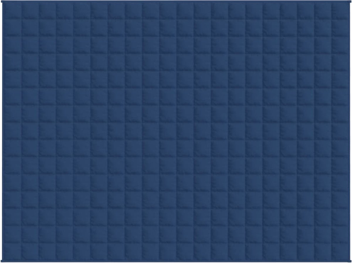 vidaXL - Verzwaringsdeken - 152x203 - cm - 11 - kg - stof - blauw